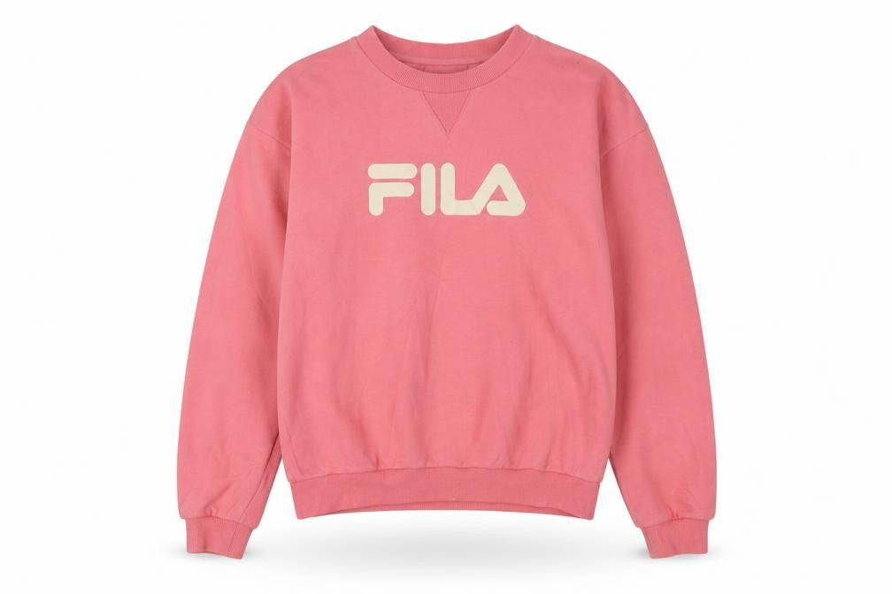 Fila Womens Pink Logo Pullover Sweatshirt XS Casual