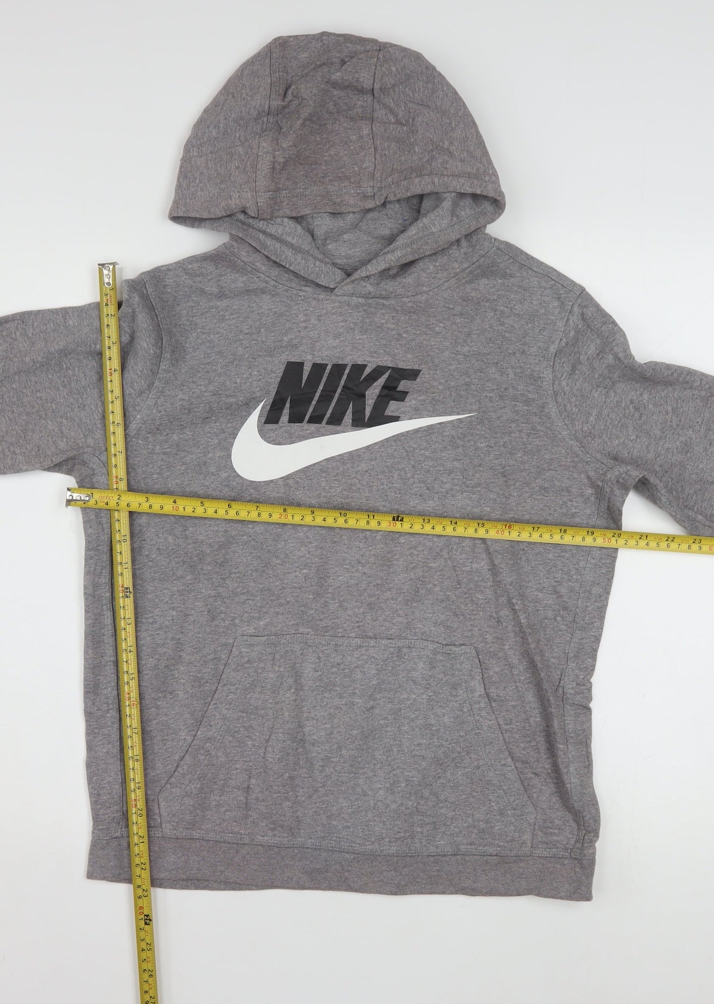 Nike Men's Grey XL Pullover Hoodie Standard Fit Graphic Logo