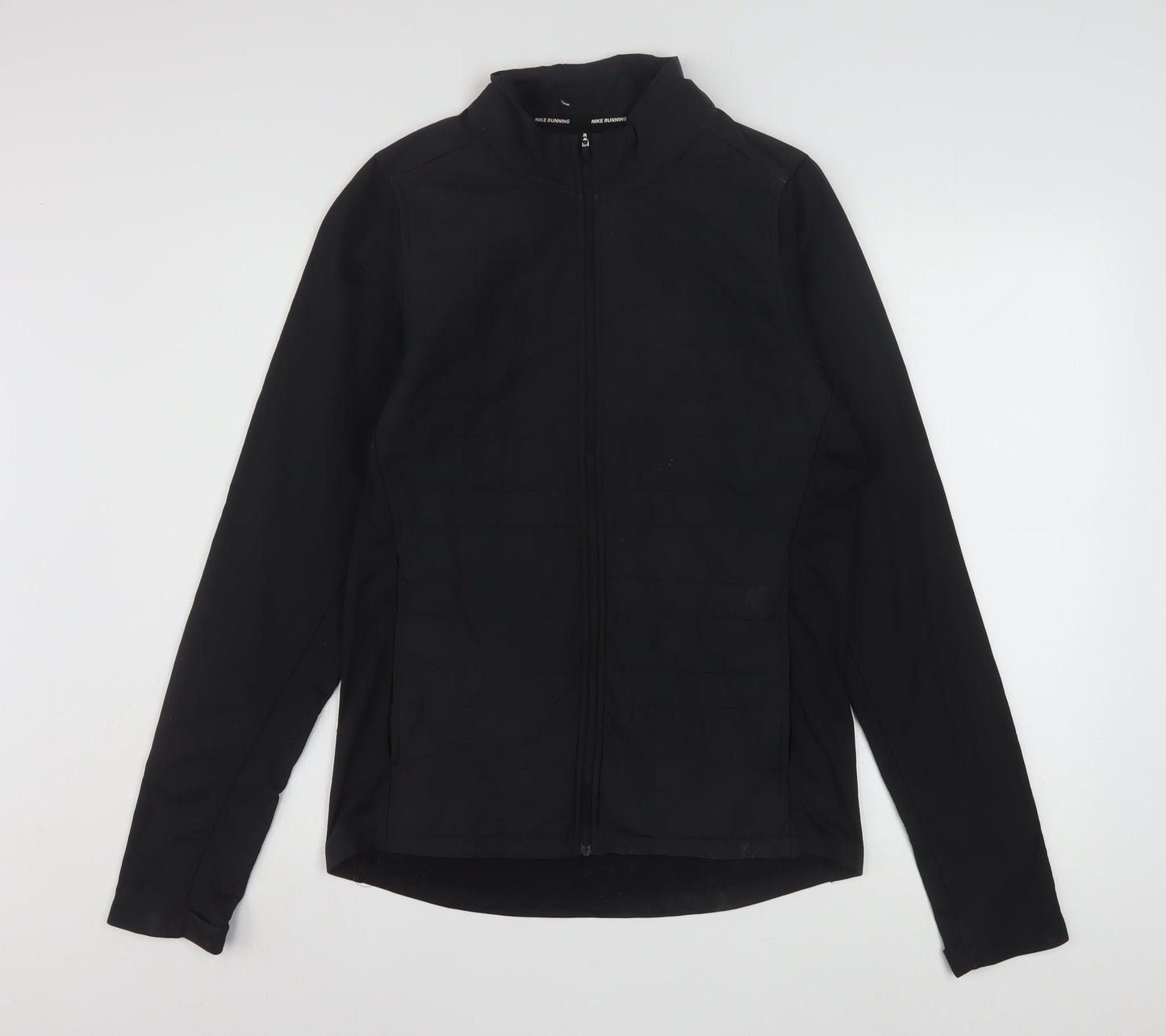 Nike Men's Black Small Running Track Jacket Full Zip Softshell