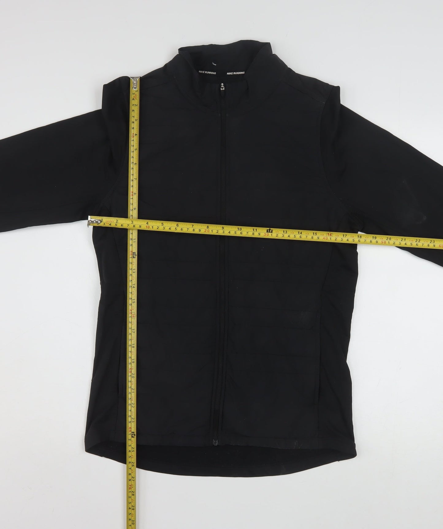 Nike Men's Black Small Running Track Jacket Full Zip Softshell