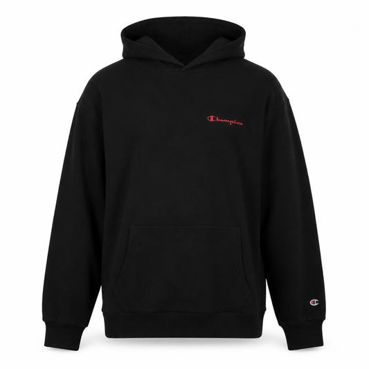 Champion Men’s Black Pullover Hoodie Small Retro Logo Fleece Sweatshirt