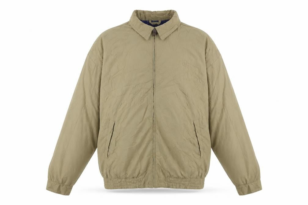 Chaps Men Beige 2XL Polyester Full Zip Lightweight Casual Jacket