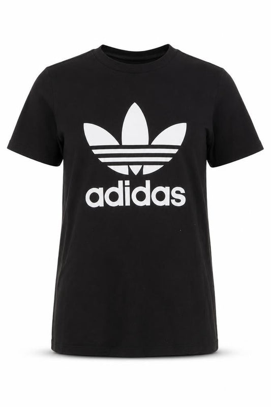 Adidas Womens Black Crew Neck Short Sleeve T-Shirt Size 14
