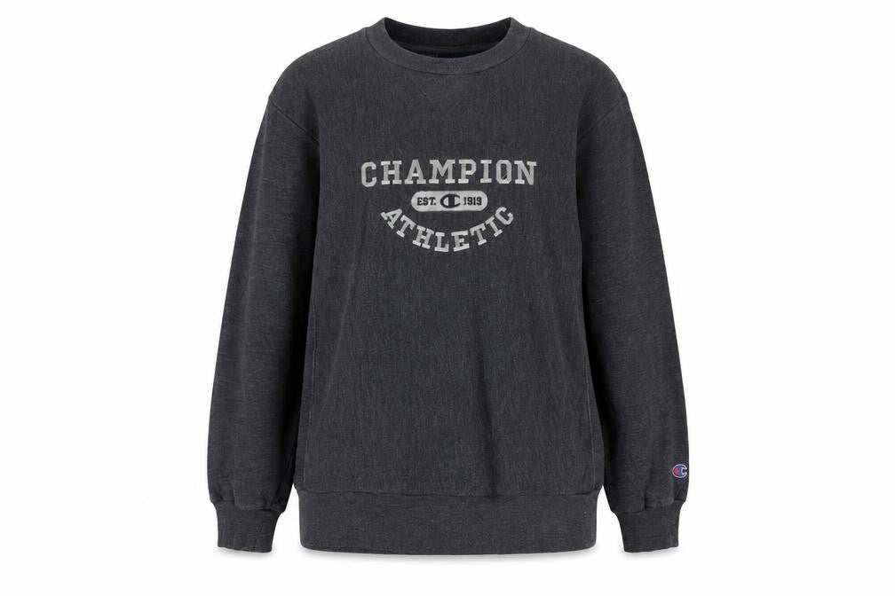 Champion Women's Grey Athletic Pullover Sweatshirt M 10/12 Cotton Blend