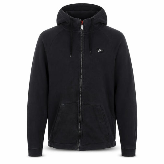 Nike Men's Black Full Zip Hoodie XS Regular Fit Cotton Blend