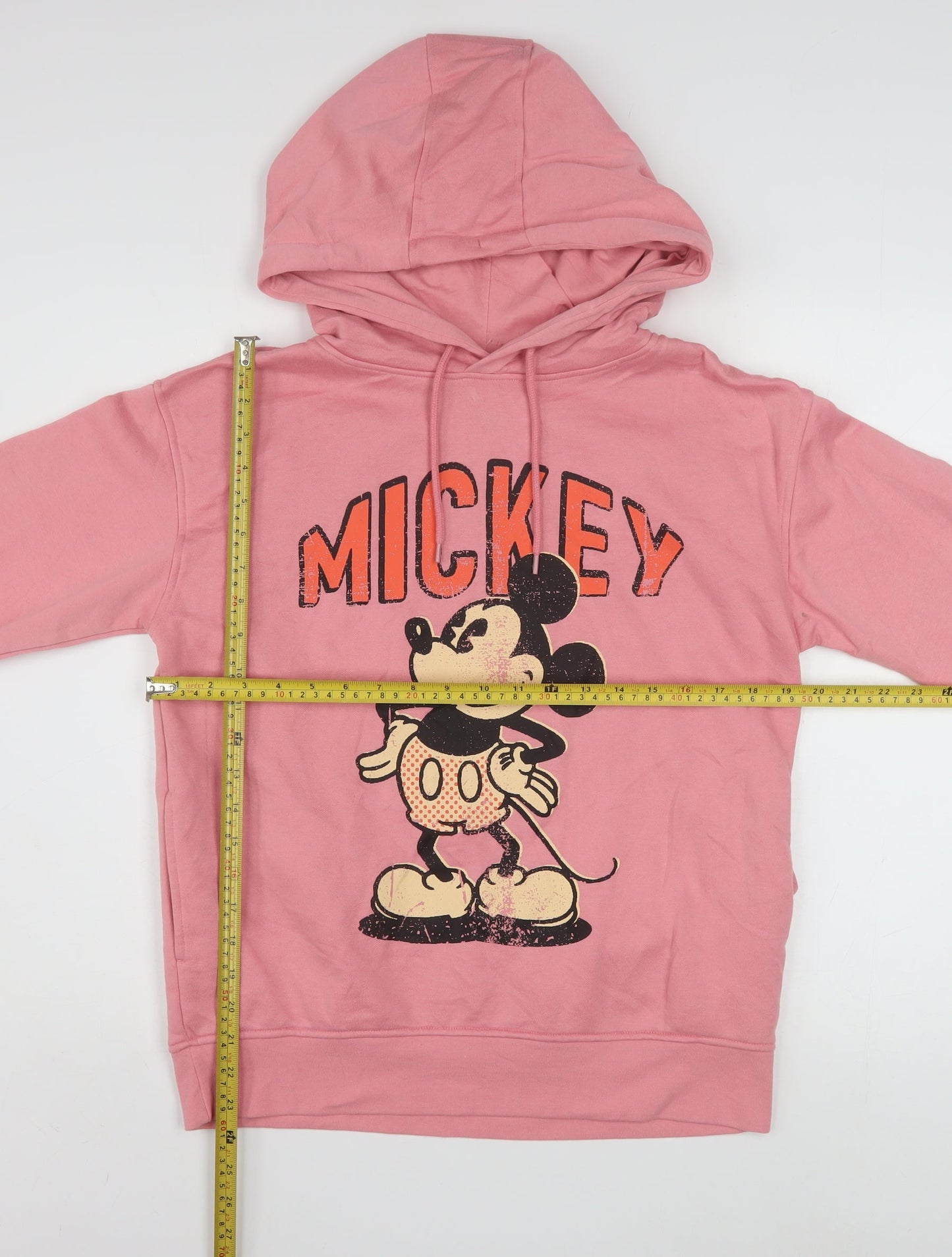 Disney Women Pink Mickey Mouse Pullover Hoodie XS