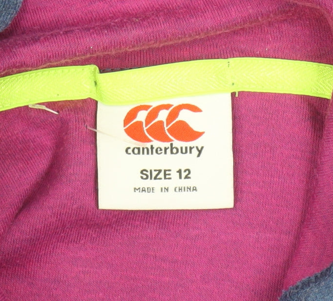 Canterbury Womens Blue Pullover Hoodie Size 12 Vaposhield Sportswear