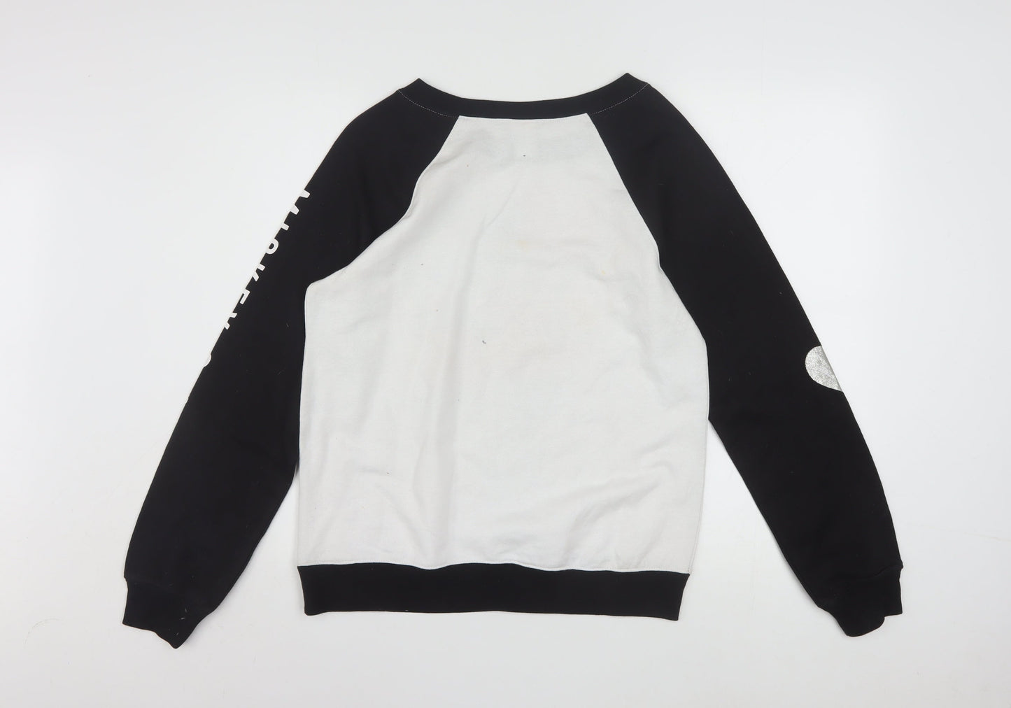 Disney Girls Black & White Mickey & Minnie Sweatshirt M (7-9) Cotton Blend