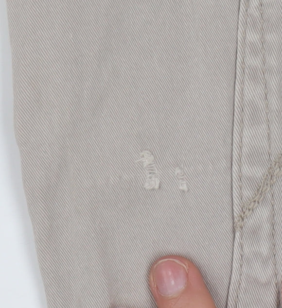 Lee Women Beige Chino Trousers Size 14 Cotton Stretch