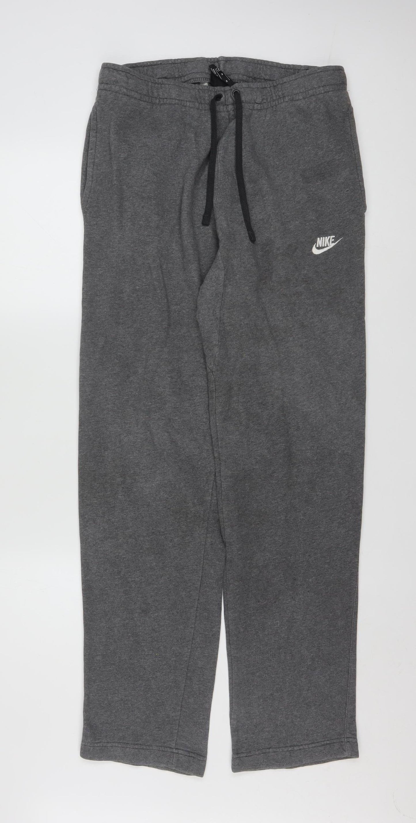 Nike Men's Grey Fleece Sweatpants M Regular Fit Drawstring Activewear