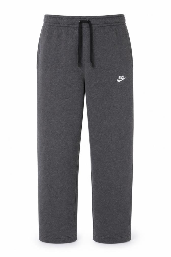 Nike Men's Grey Fleece Sweatpants M Regular Fit Drawstring Activewear