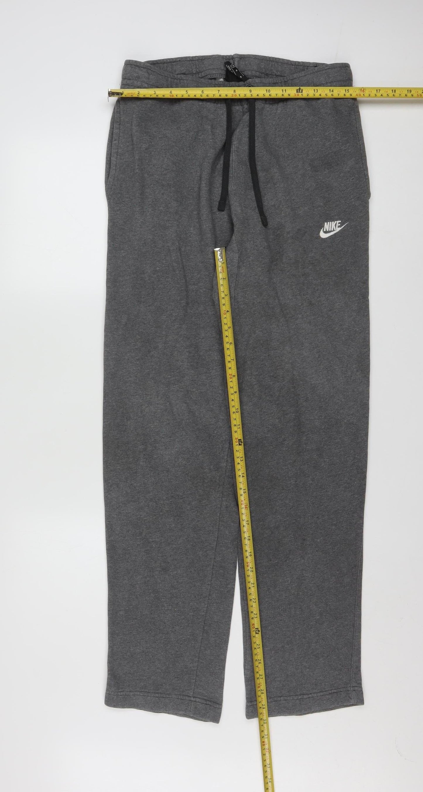 Nike Men's Grey Fleece Sweatpants M Regular Fit Drawstring Activewear