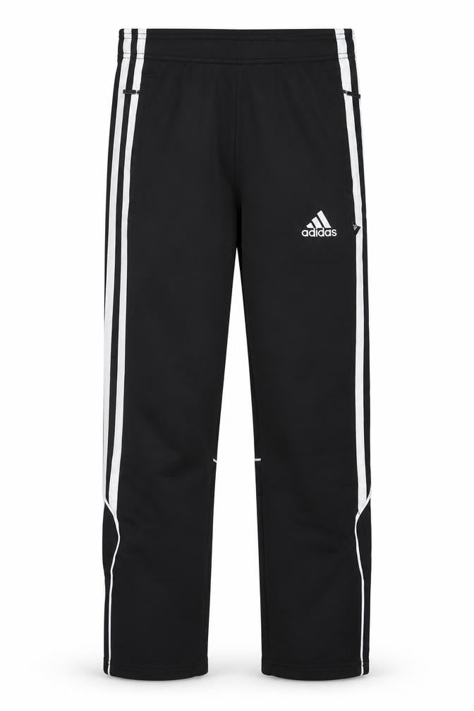Adidas Teens Black 12A Track Pants with Pockets and Elastic Waist