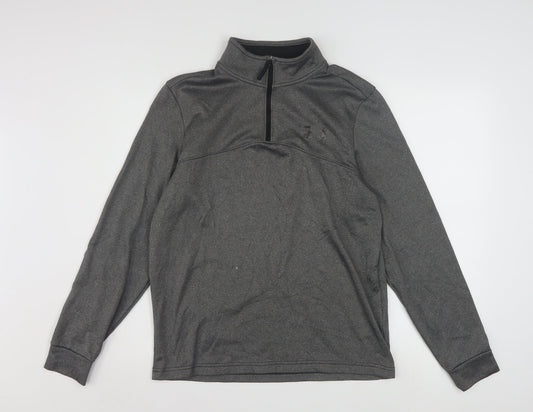 Under Armour Men’s Grey 1/2 Zip ColdGear Pullover Sweatshirt Size S