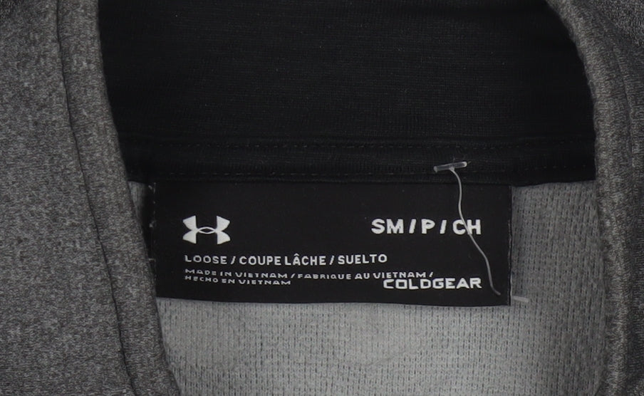 Under Armour Men’s Grey 1/2 Zip ColdGear Pullover Sweatshirt Size S