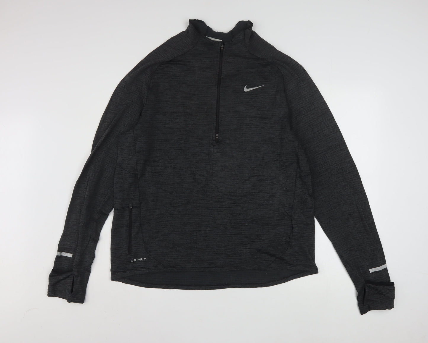 Nike Men's Black Dri-FIT 1/2 Zip Running Sweatshirt Size L