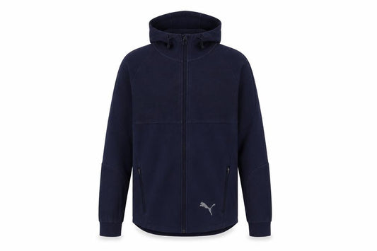Puma Mens Navy Full Zip Hoodie Small Cotton Blend Activewear