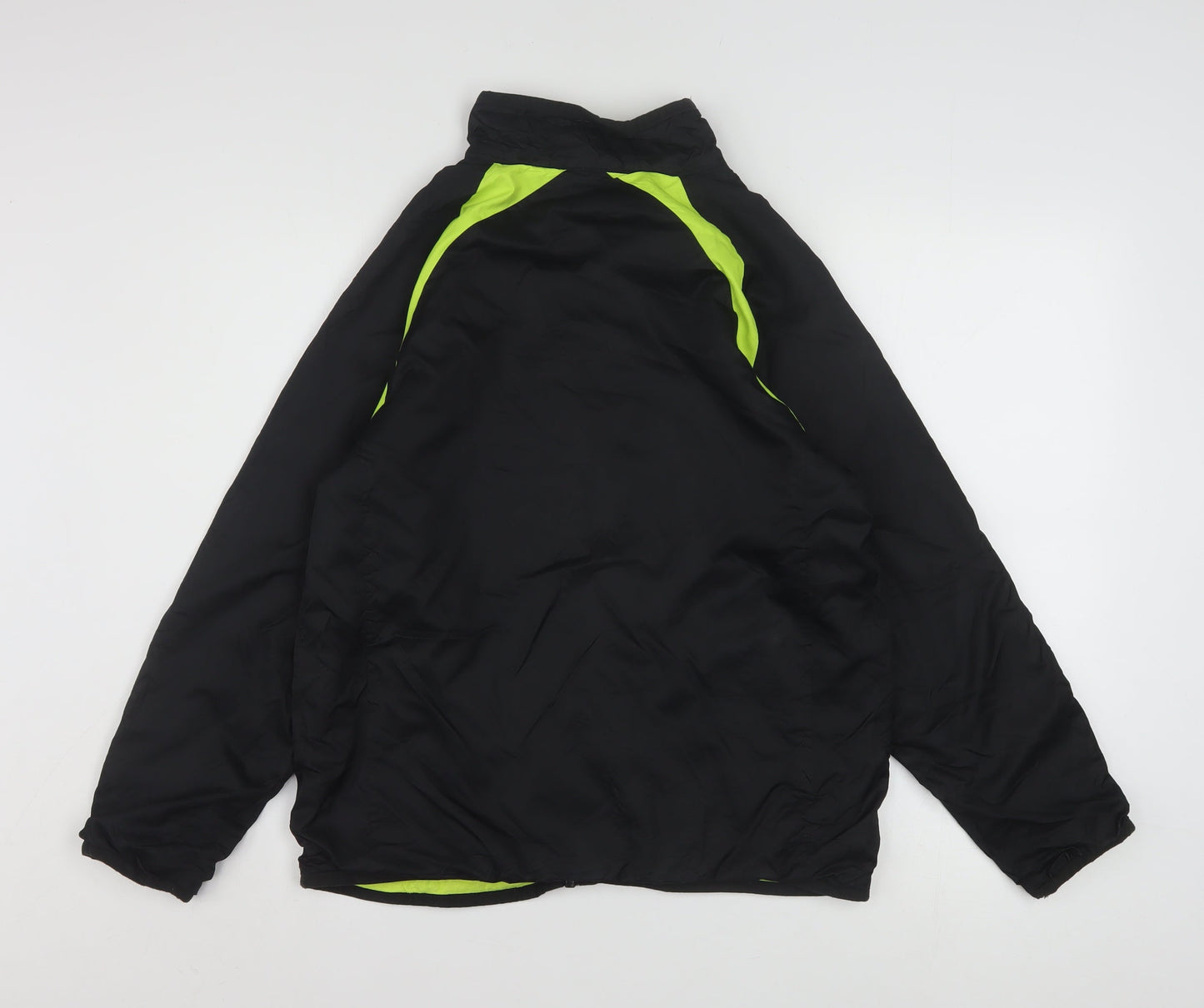 Champion Women's Black Neon Windbreaker Jacket Size 14