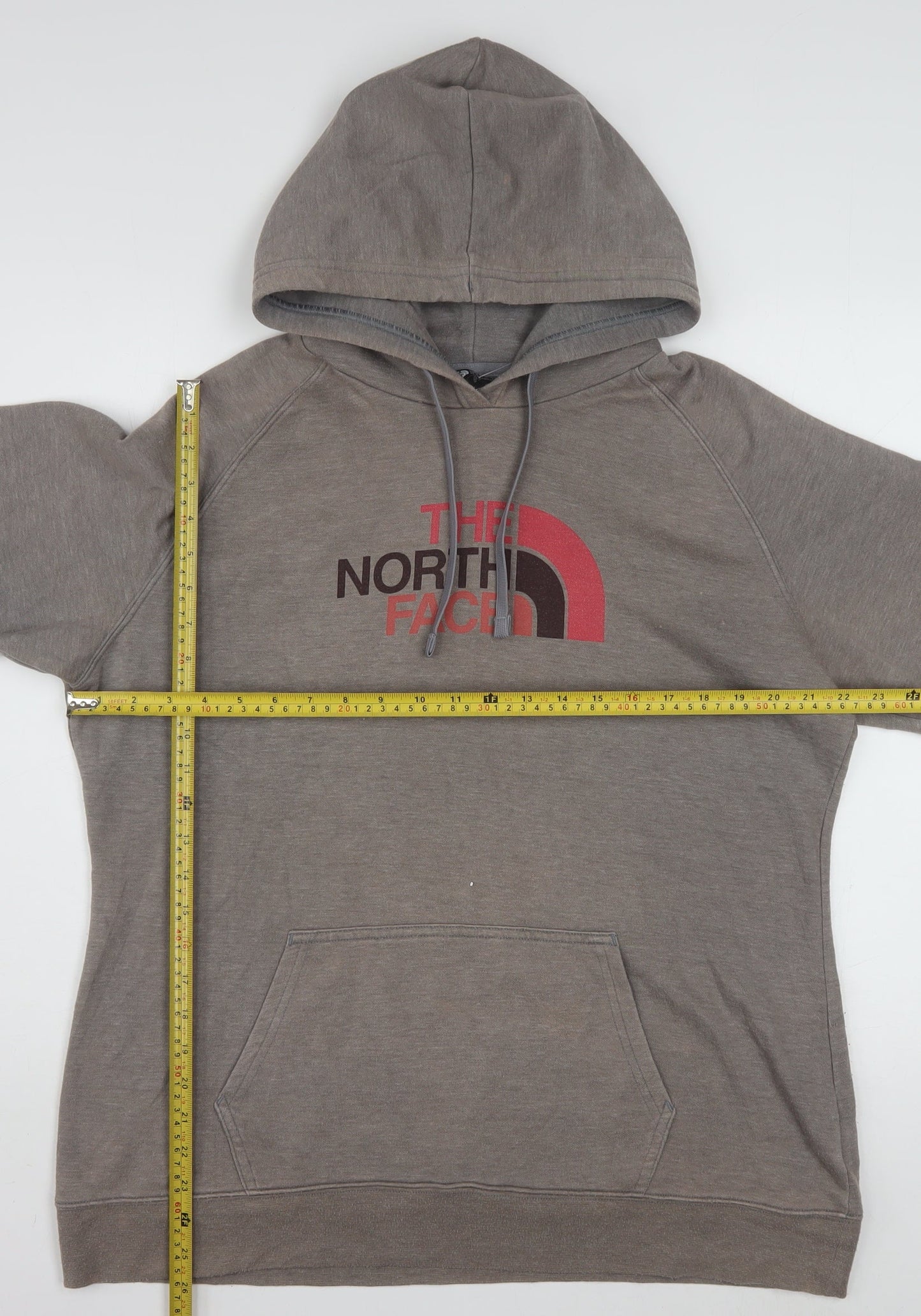 The North Face Womens Brown XL Pullover Hoodie with Logo Print