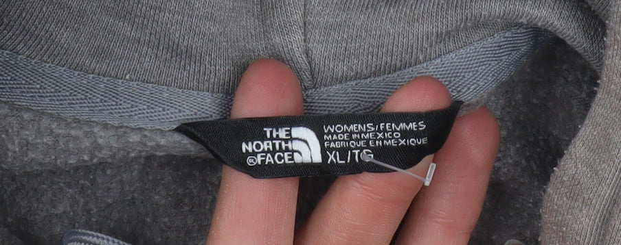 The North Face Womens Brown XL Pullover Hoodie with Logo Print
