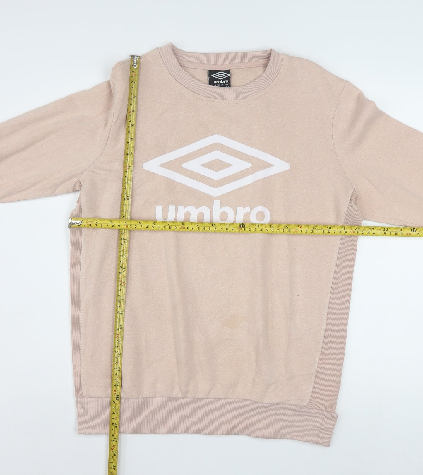 Umbro Mens Beige Logo Pullover Sweatshirt Size M