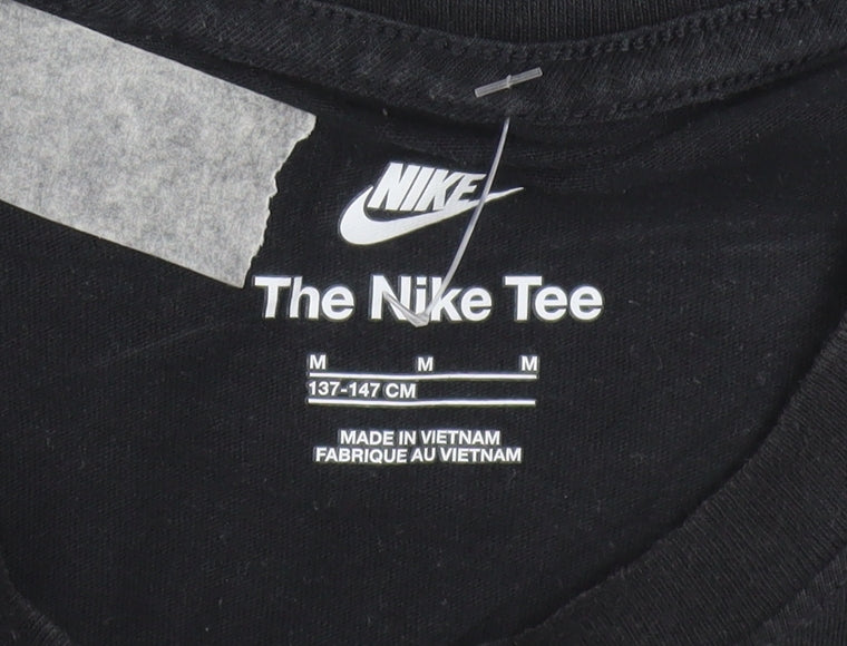 Nike Boys Black Basic Sports T-Shirt Size 10-11 Years Short Sleeve