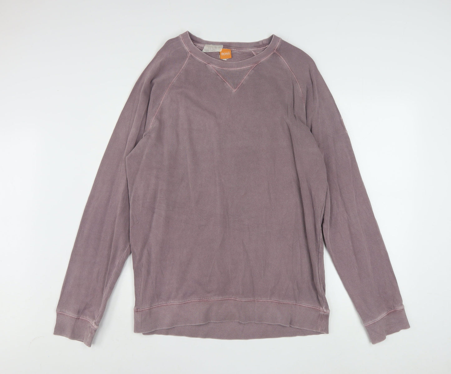 Hugo Boss Men's Purple 2XL Pullover Crew Neck Sweatshirt