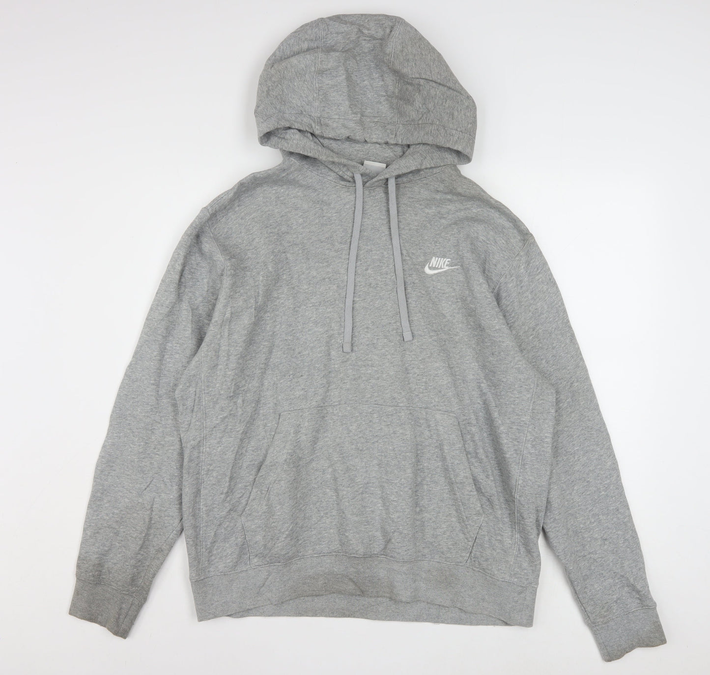 Nike Men's Grey Pullover Hoodie M Regular Fit Sportswear