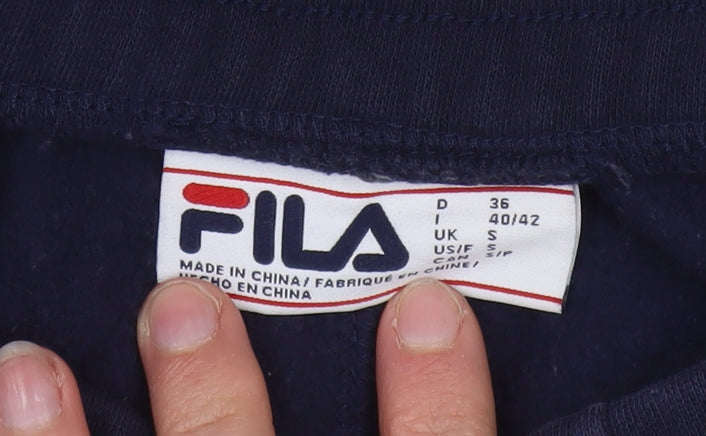 Fila Men's Navy Blue Jogger Sweatpants S Cotton Blend
