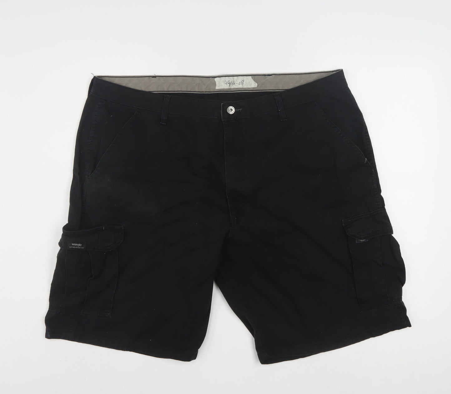 Wrangler Mens Black Cotton Cargo Shorts Size 42 Regular Fit