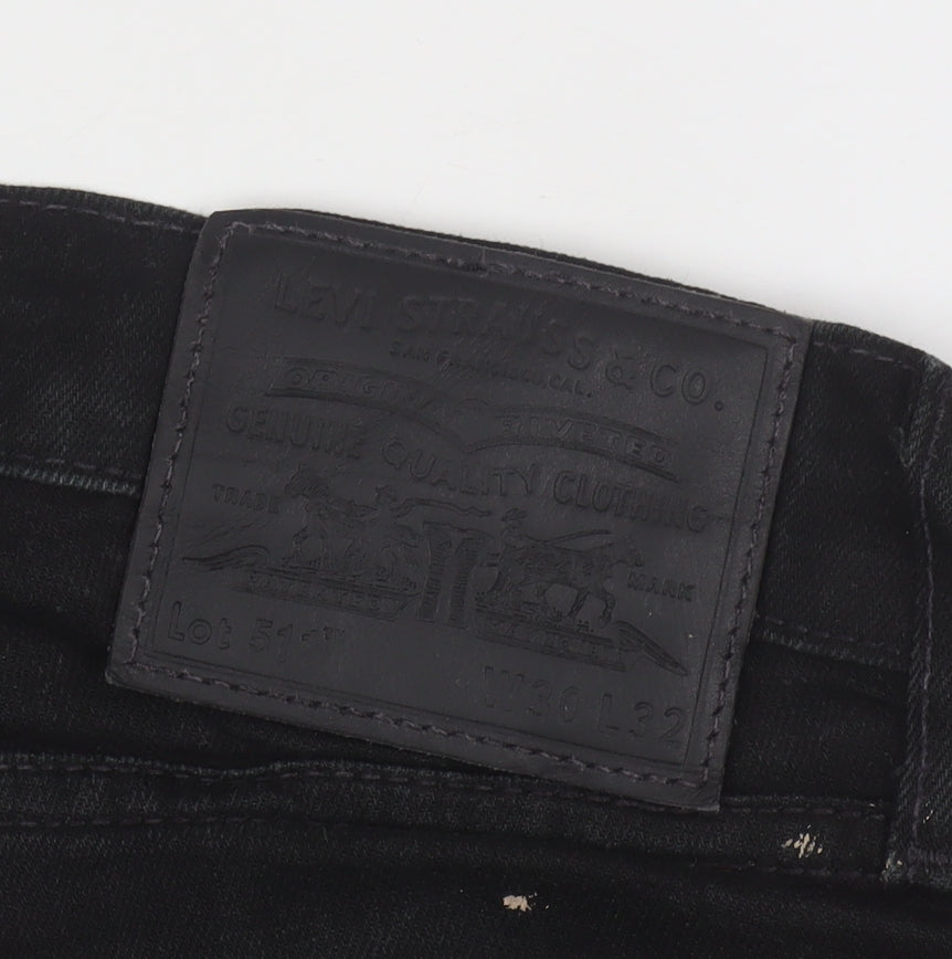 Levi's 511 Men's Black Slim Fit Stretch Denim Jeans W30 L32