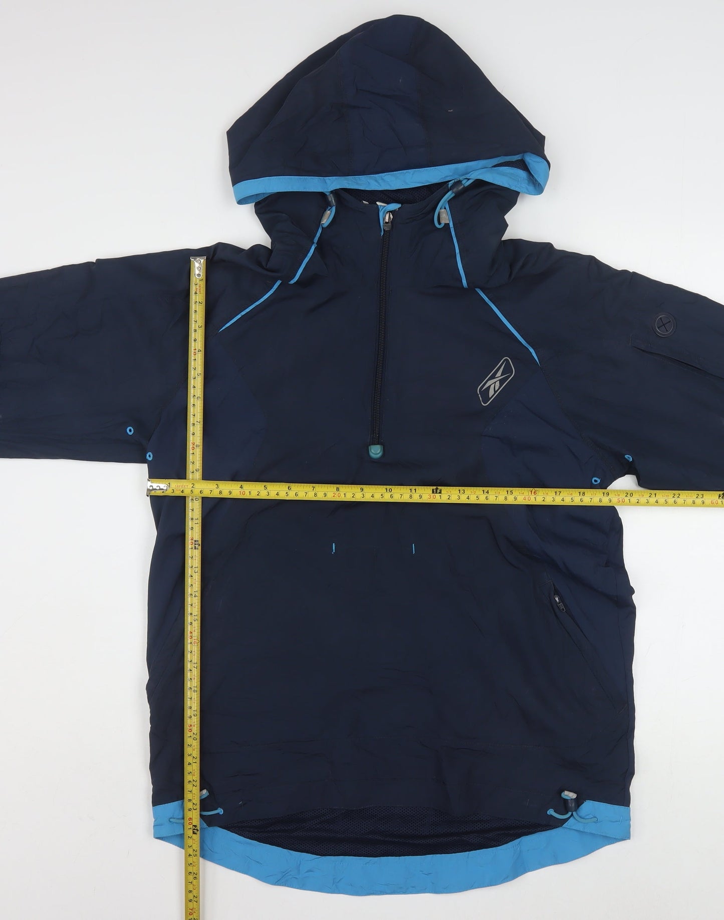 Reebok Men’s Blue XL Anorak Waterproof Hooded Sports Jacket