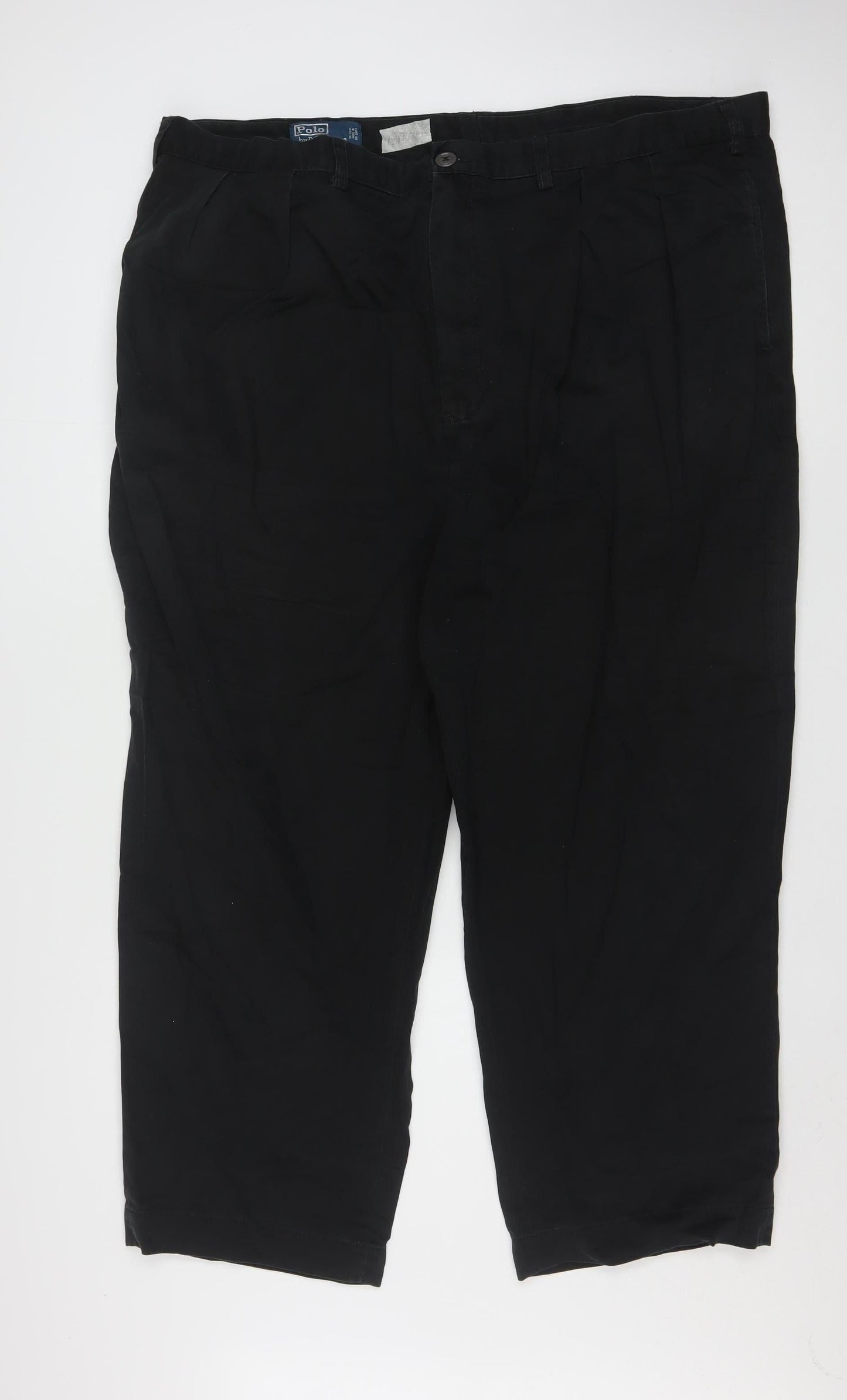 Polo Ralph Lauren Men’s Black 48B-30 Pleated Chino Trousers