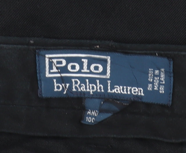 Polo Ralph Lauren Men’s Black 48B-30 Pleated Chino Trousers