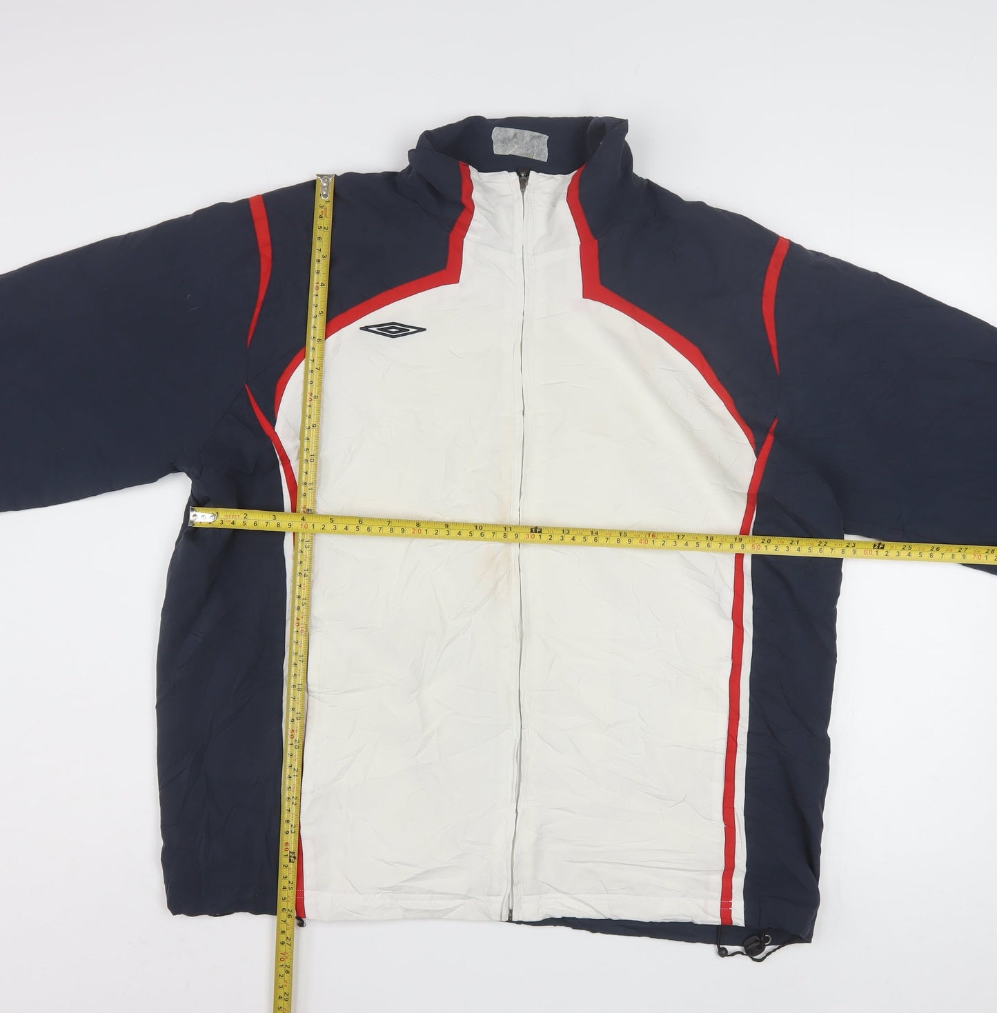 Umbro Men's Blue and White XL Sports Windbreaker Jacket