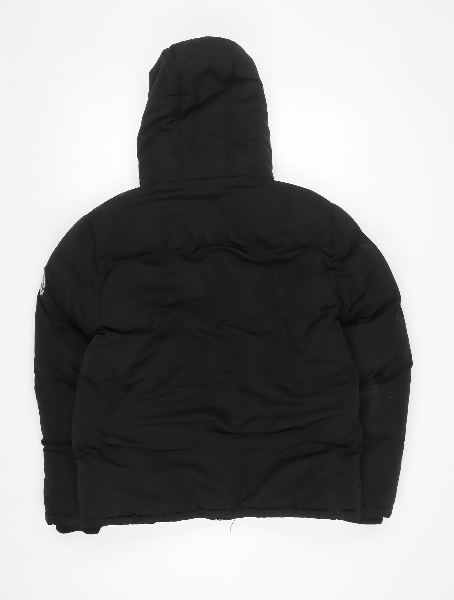SoulCal & Co Men’s Black Puffer Hooded Jacket Size S