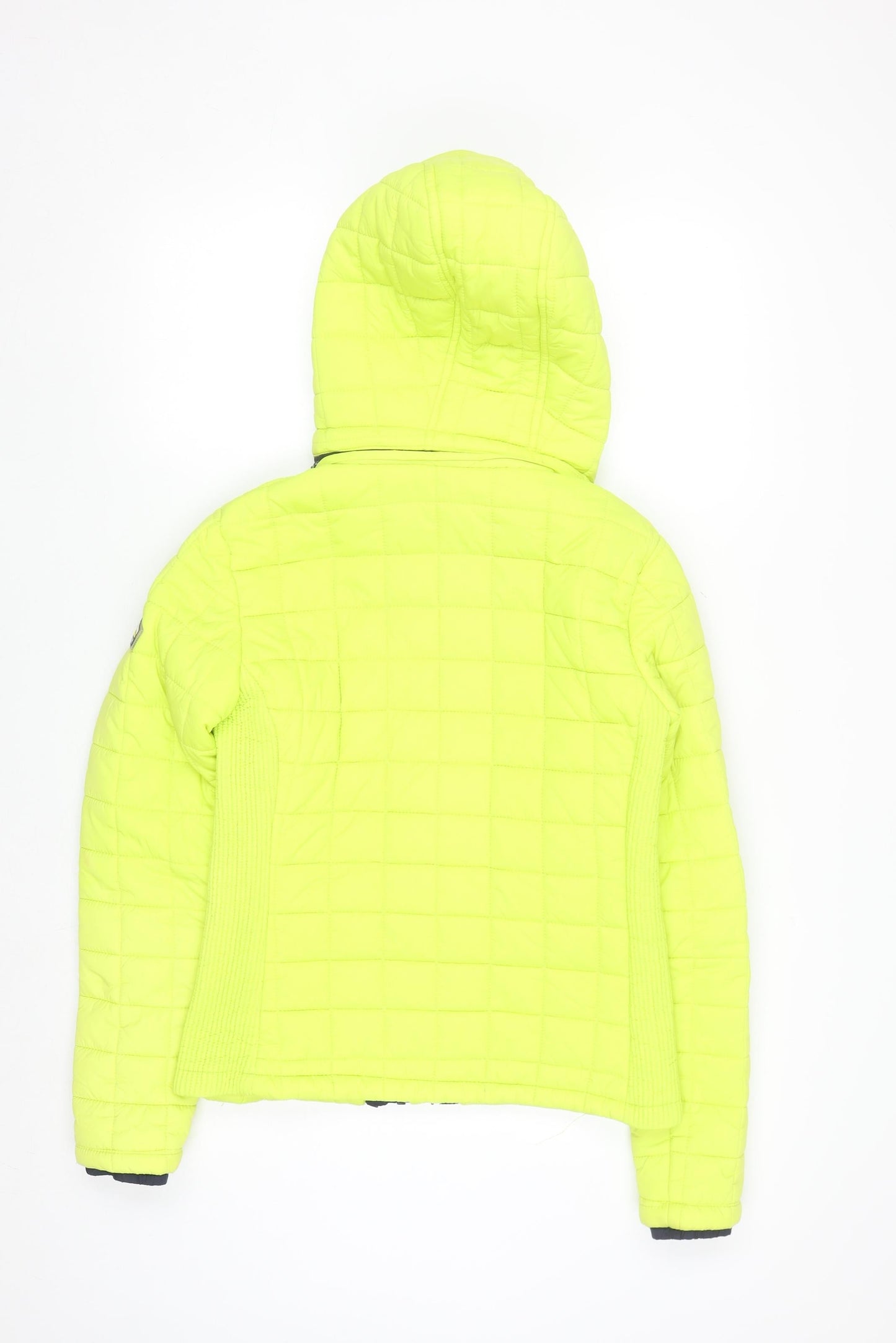 Superdry Women's Yellow Hooded Puffer Jacket Size S