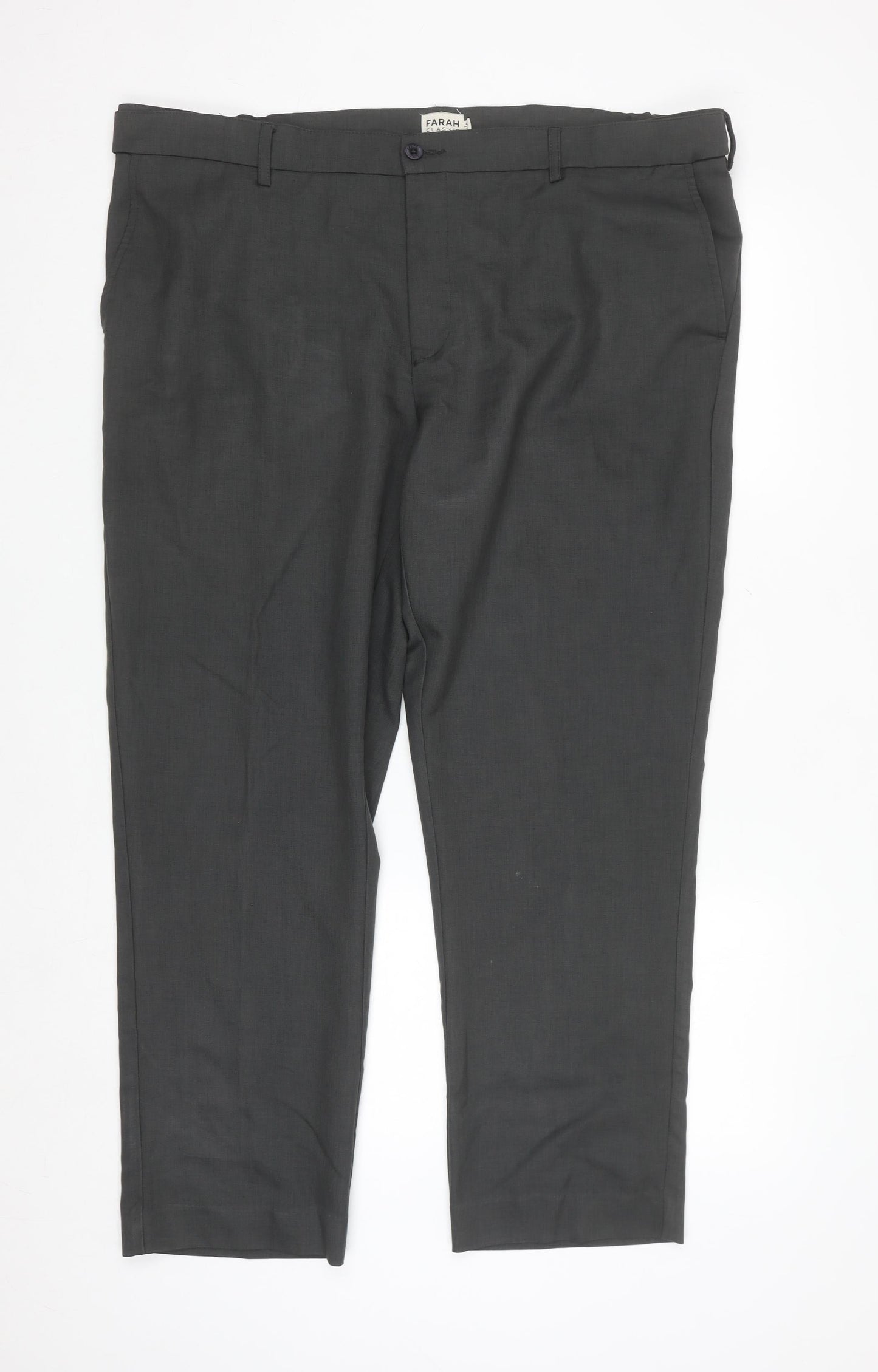 Farah Classic Men's Grey 42W 29L Straight Formal Trousers