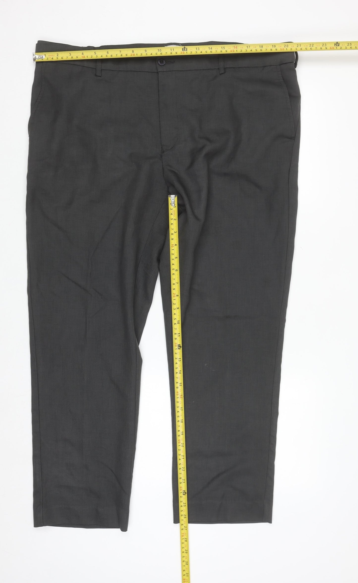 Farah Classic Men's Grey 42W 29L Straight Formal Trousers