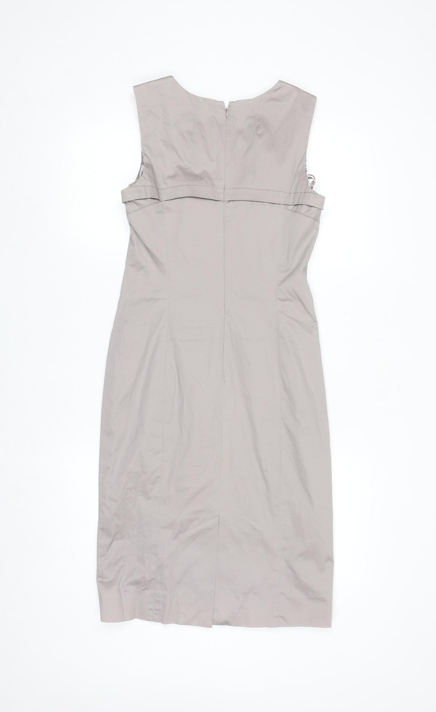 Amanda Wakeley Women’s Grey Size 10 Sheath Knee Length Dress