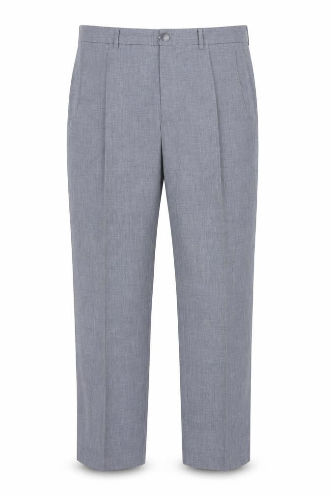 Marks & Spencer Mens Blue 32 Regular Fit Cotton Dress Pants