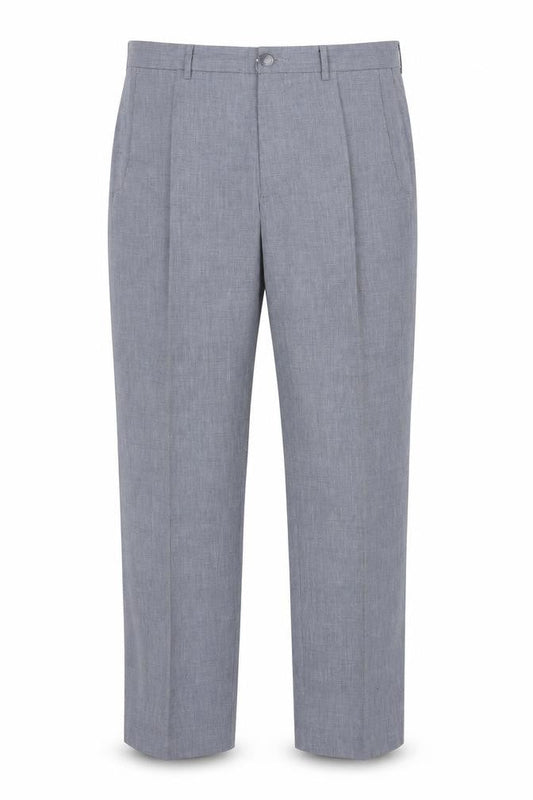 Marks & Spencer Mens Blue 32 Regular Fit Cotton Dress Pants