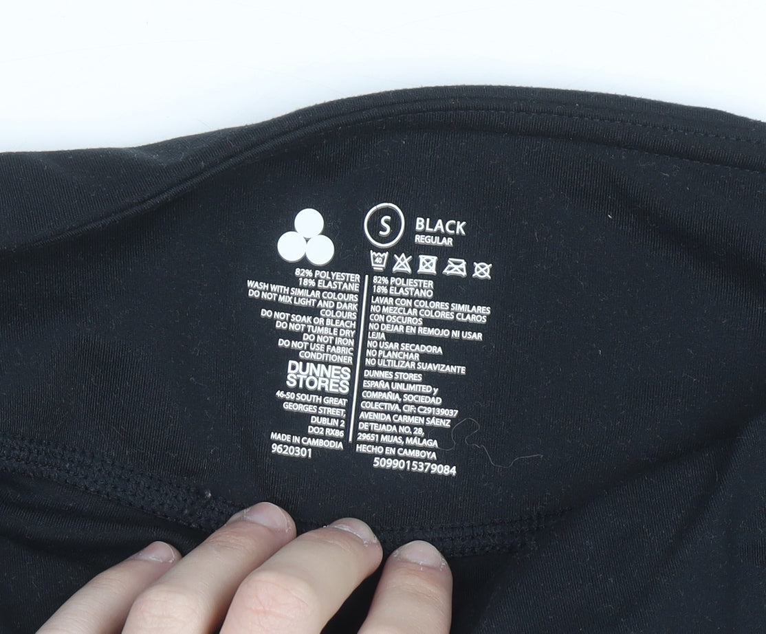 Dunnes Stores Women Black S Regular Leggings Stretch Activewear