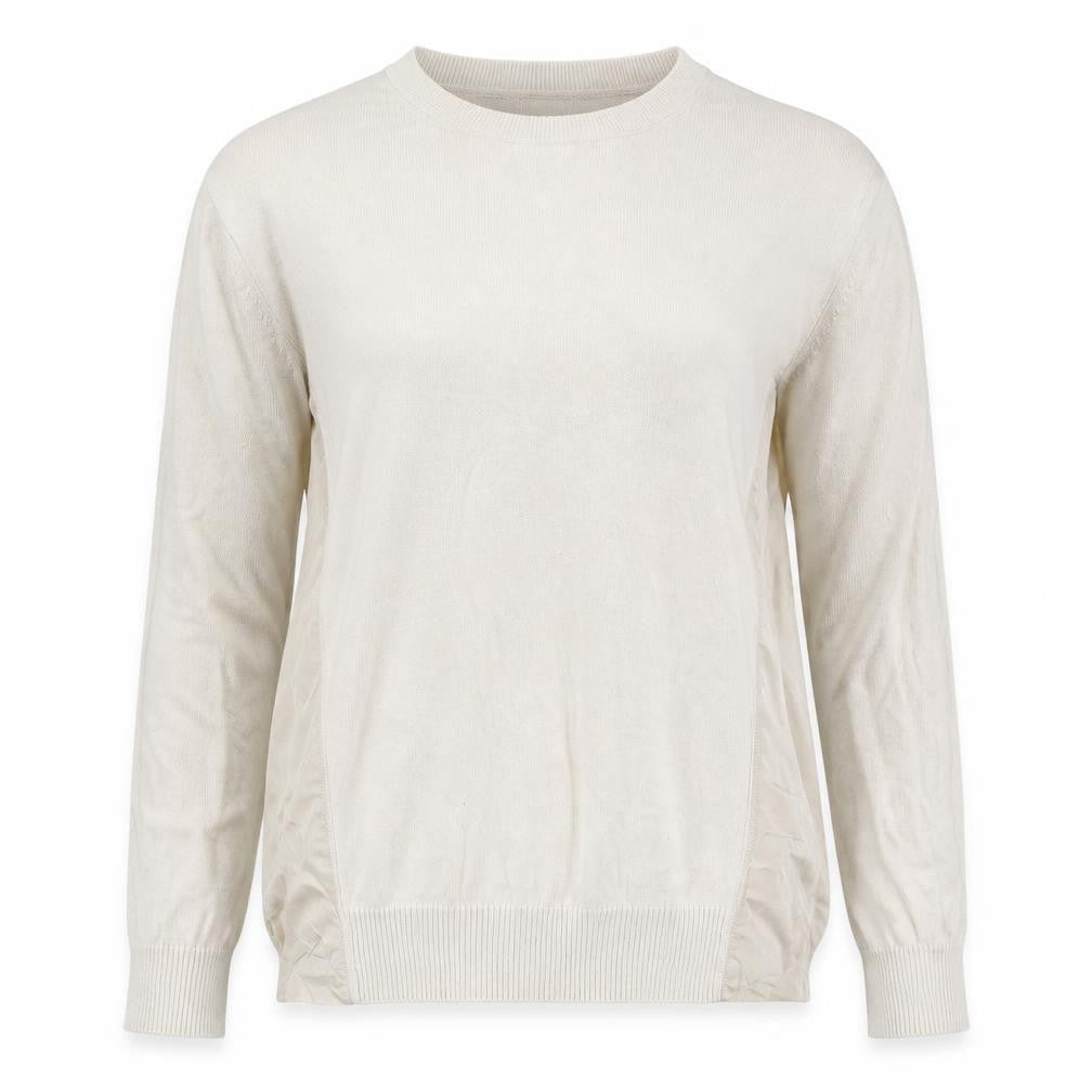 Comptoir des Cotonniers Women Beige L Crew Neck Pullover Jumper