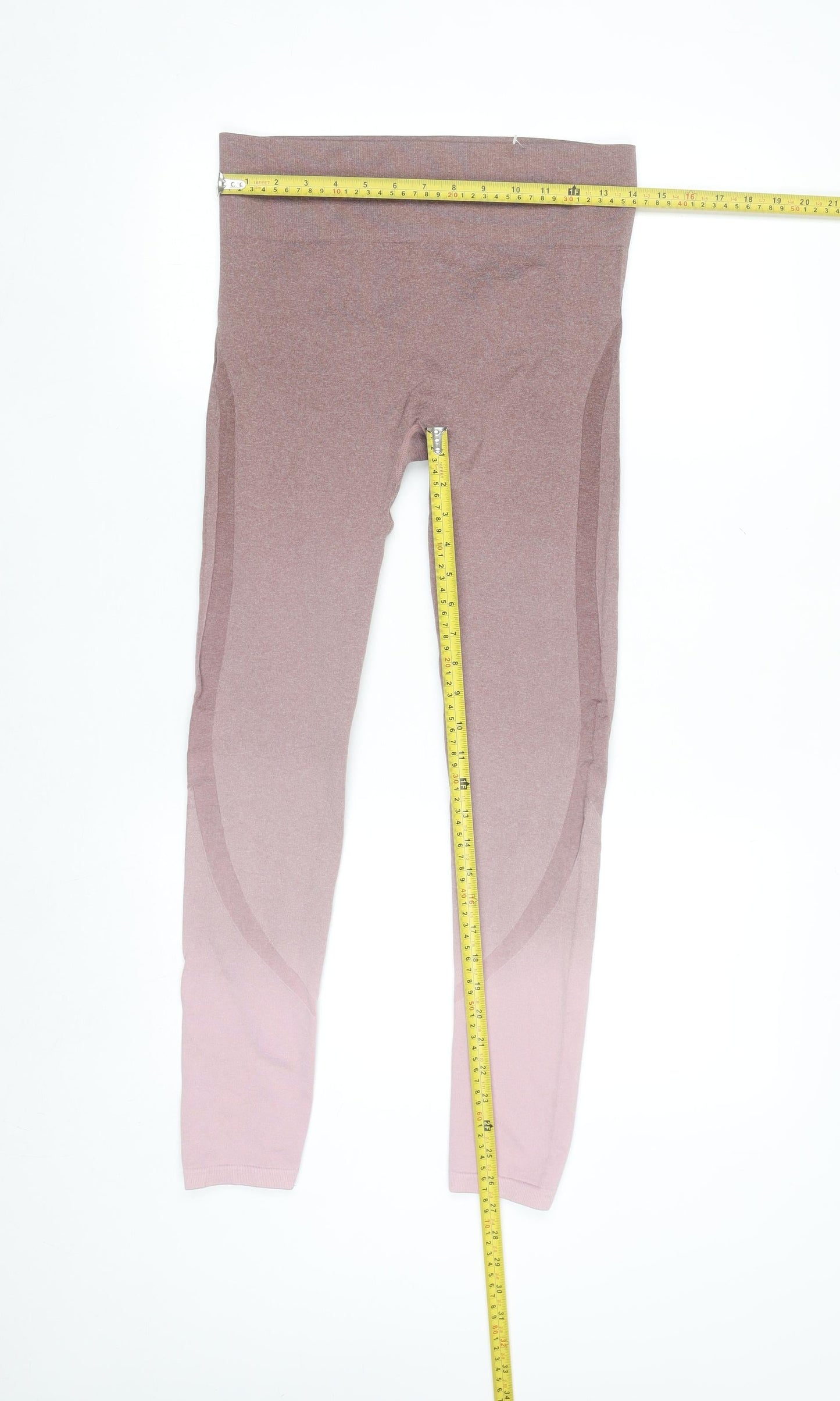 Dunnes Stores Women Pink Ombre Seamless High-Waist Leggings M