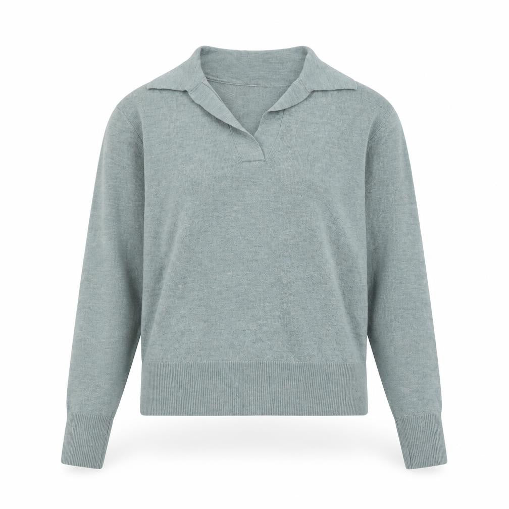 Marks & Spencer Women’s Green Merino Wool Collared Jumper Size S