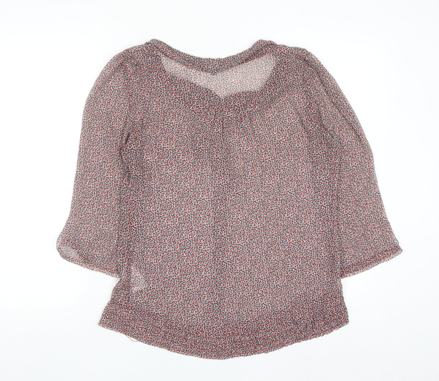 Grain de Malice Womens Multicoloured Floral Chiffon Blouse Size 10