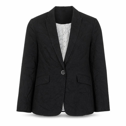 Marks and Spencer Women's Black Linen Blend Blazer Jacket Size 14