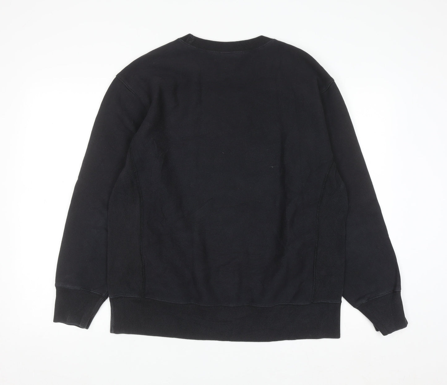 Champion Mens Black XL Pullover Crew Neck Fleece Sweatshirt