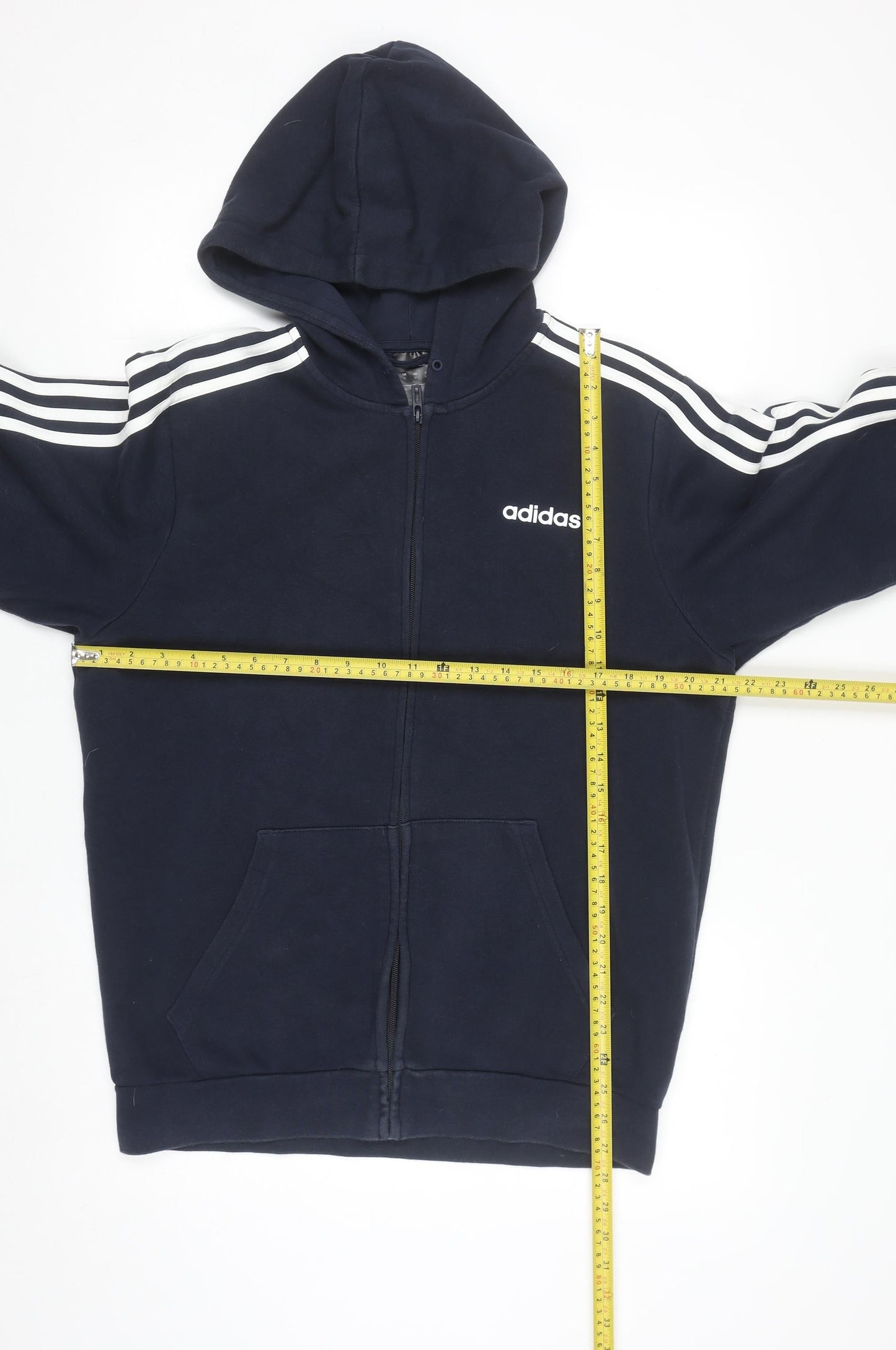 Adidas Men's Blue Full Zip Hoodie Size M Sportswear Hooded Sweatshirt